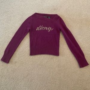 Size Small, bust up to 30” inches, dkny sweater bejeweled or embellishments